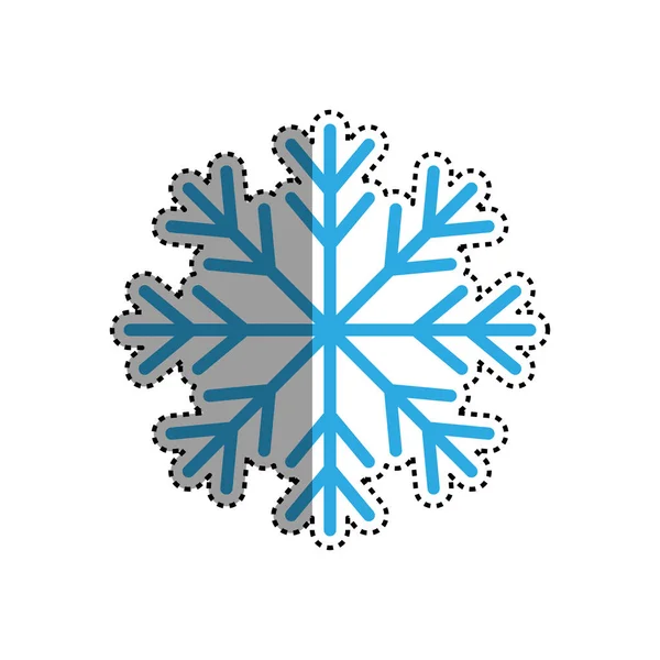 Flocon de neige hiver symbole — Image vectorielle