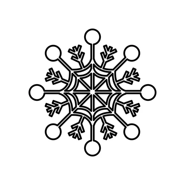 Snowflake winter symbol — Stock Vector