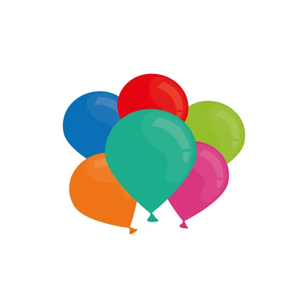 Globos decorativos de cumpleaños — Vector de stock