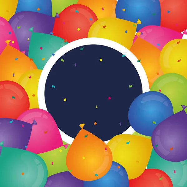 Balões de aniversário decorativos —  Vetores de Stock
