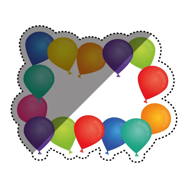 Декоративные воздушные шары ко дню рождения — стоковый вектор