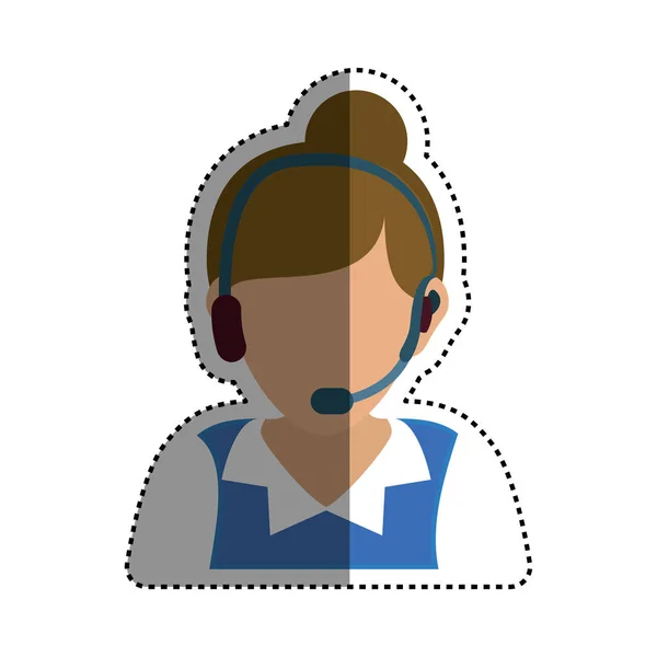 Centre d'appels et service client — Image vectorielle