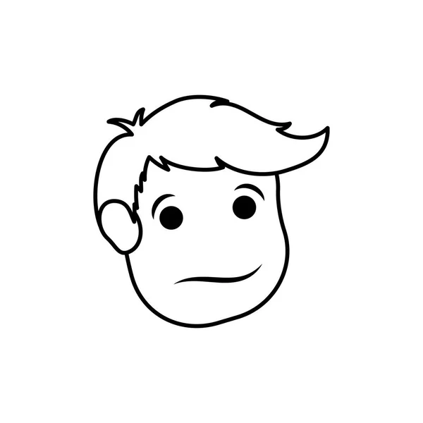 Homme tête dessin animé — Image vectorielle