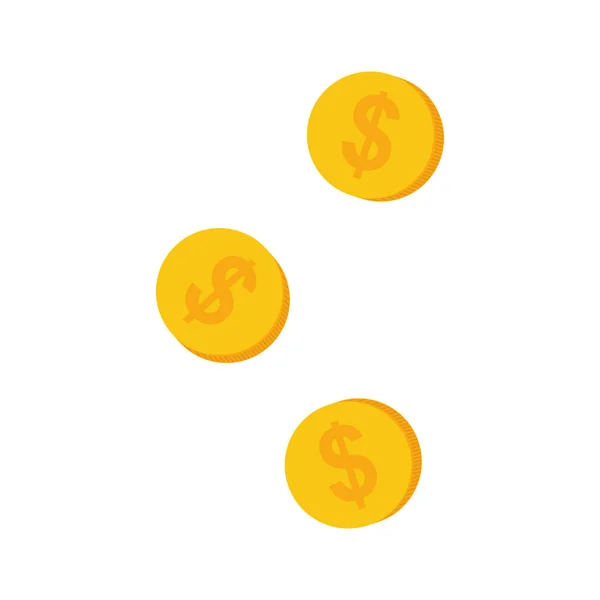 Monnaies argent comptant — Image vectorielle
