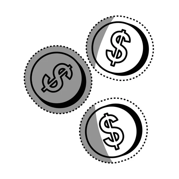 Monedas dinero en efectivo — Vector de stock