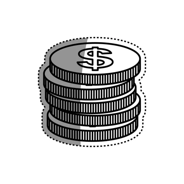 Mynt pengar cash — Stock vektor