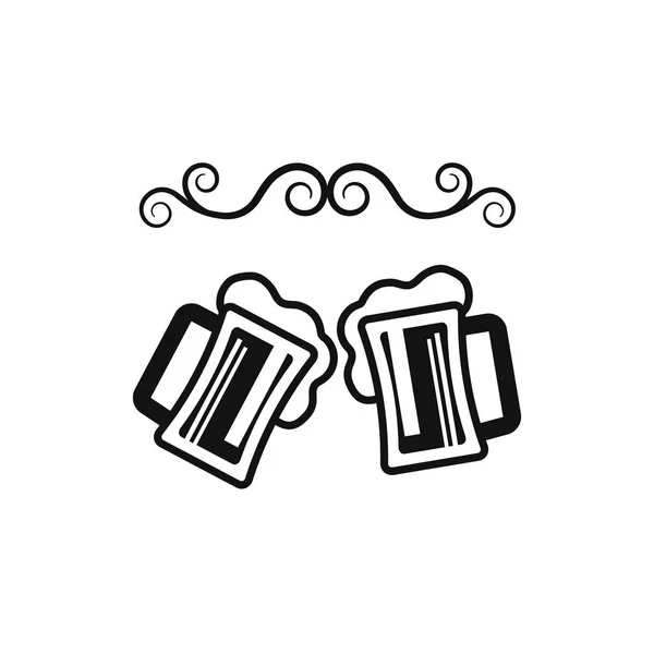 Öl och bryggeriet koncept — Stock vektor