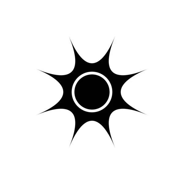 Słońce na białym tle symbol — Wektor stockowy