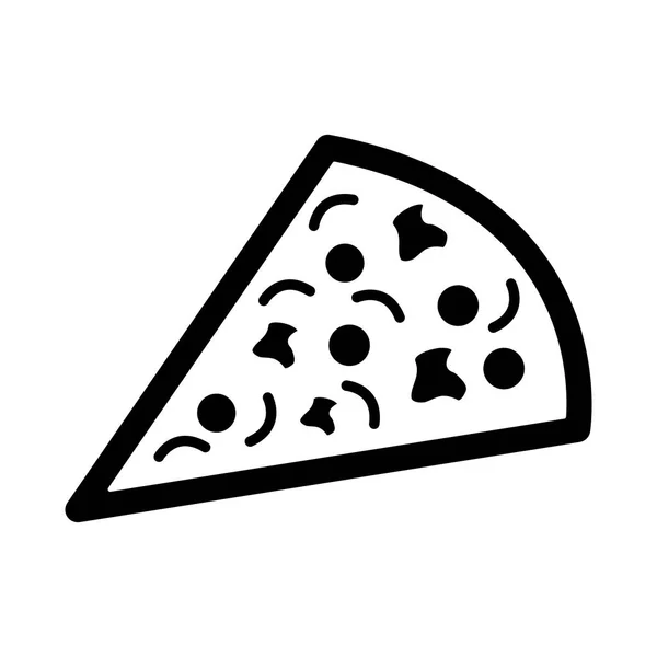Pizza icono de comida rápida — Archivo Imágenes Vectoriales
