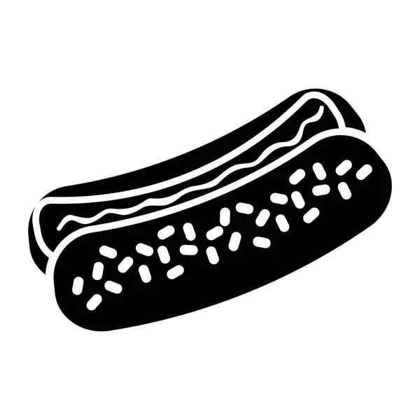 Hot dog comida rápida icoon — Archivo Imágenes Vectoriales