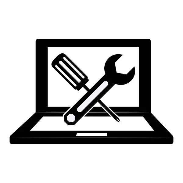 Technical service computers icon — Stock Vector