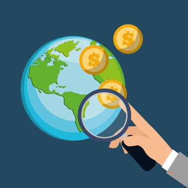 Arama sikkeler dünyanın finansal tutan el