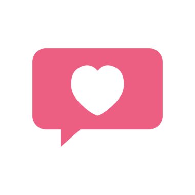 kalp aşk kabarcık konuşma sembolü