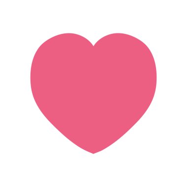 Pembe Kalp aşk dekorasyon sembolü