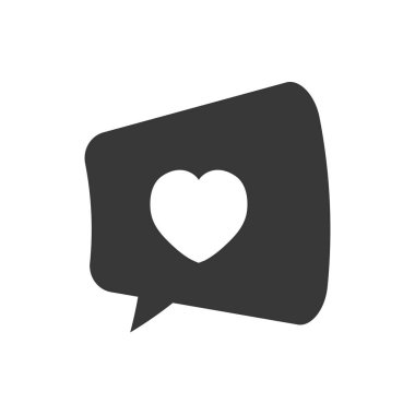 kabarcık konuşma kalp sevgi sohbet piktogram