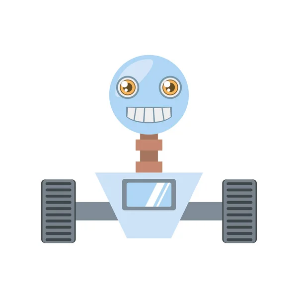 Arificial istihbarat ekran gülümseyen robot — Stok Vektör