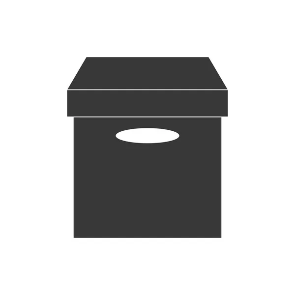 Pictogramme de livraison de boîte en carton — Image vectorielle