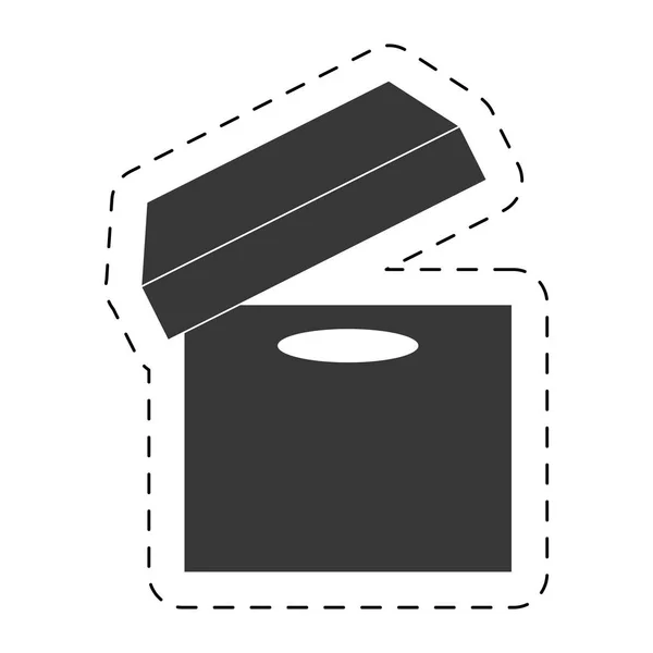 Пиктограмма доставки открытого картонного ящика — стоковый вектор