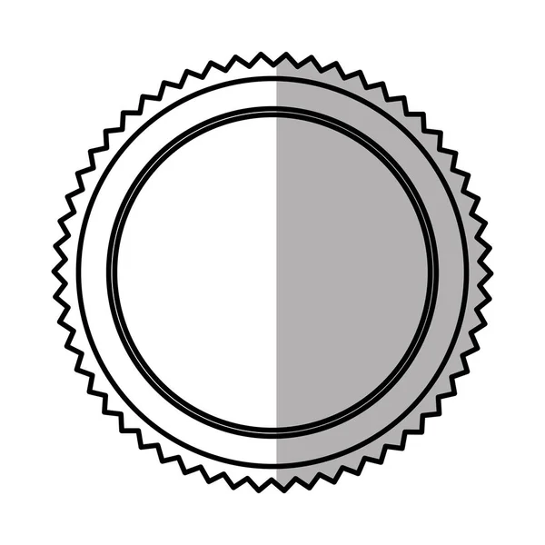 Emblema ronda bandera sombra — Vector de stock