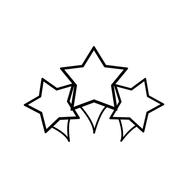 Étoiles décoration signe géométrique — Image vectorielle