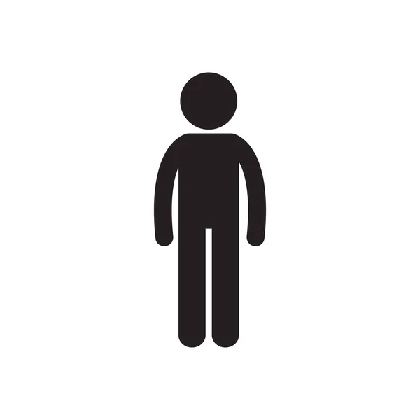 Homme debout personne icône pictogramme — Image vectorielle