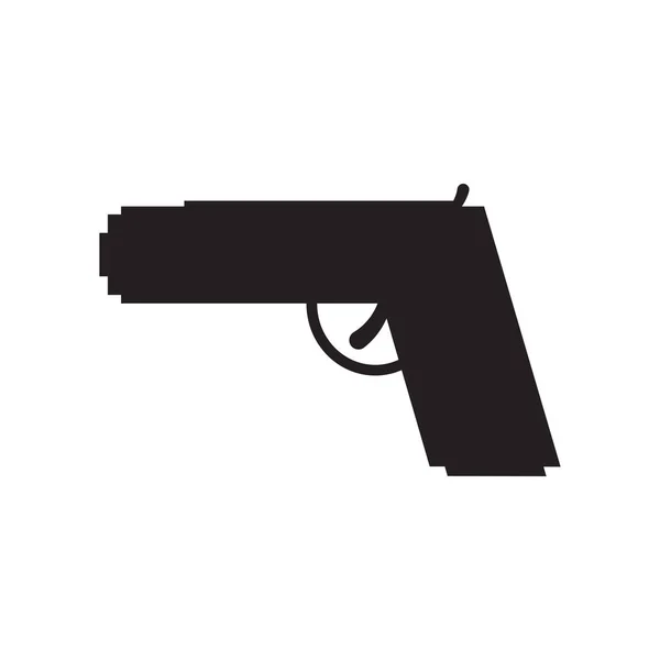 Pistool wapen gevaar arm pictogram — Stockvector