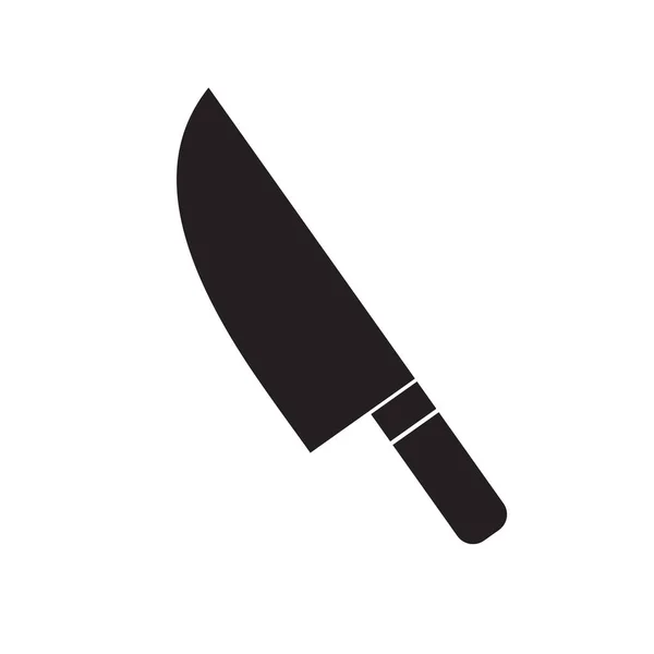 Couteau cuisine élément cuisiner pictogramme — Image vectorielle