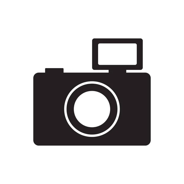 Câmera fotográfica imagem flash pictograma — Vetor de Stock