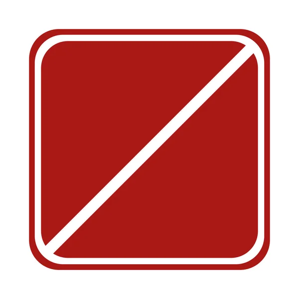 Περιορισμένη τετράγωνο σύμβολο οδικής κυκλοφορίας — Διανυσματικό Αρχείο