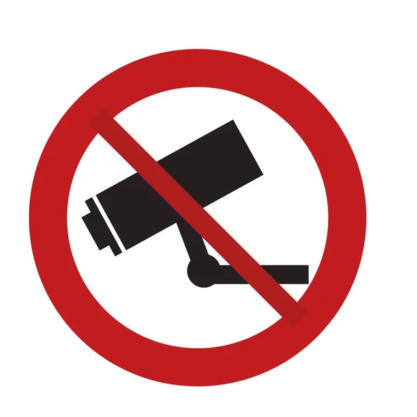 Απαγορεύεται η είσοδος δρόμος κάμερα επιτήρησης ασφαλείας — Διανυσματικό Αρχείο