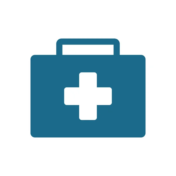 Πρώτες βοήθειες kit βαλίτσα κλινική έκτακτης ανάγκης — Διανυσματικό Αρχείο