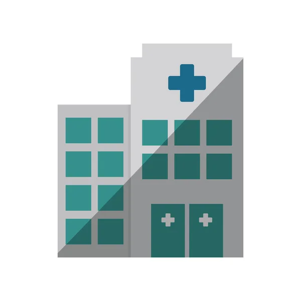 Épület Kórház Orvosi egészségügyi árnyék — Stock Vector