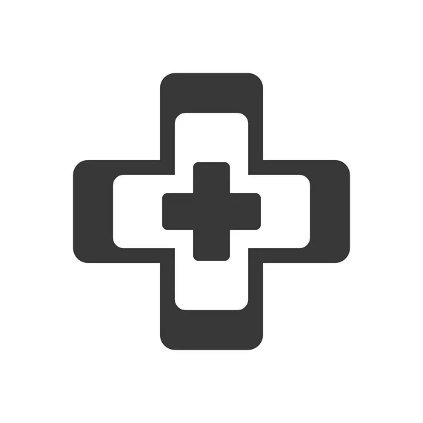 Símbolo de salud médica cruzada — Vector de stock