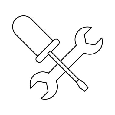 Teknik atölye stok amblem simgesi