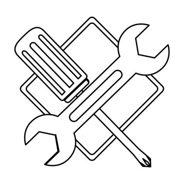 Teknik atölye stok amblem simgesi