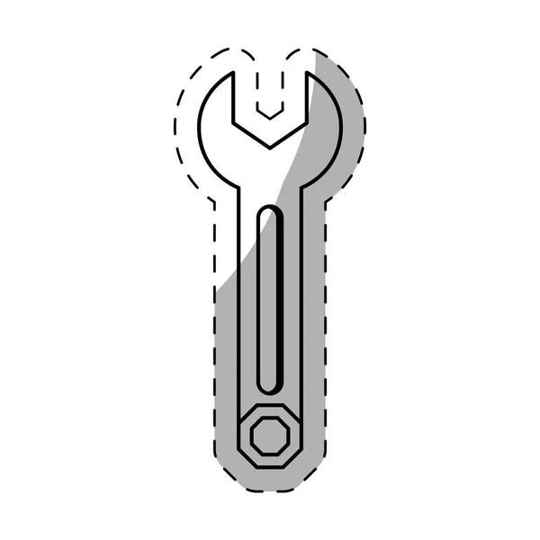 Una sola llave herramienta icono imagen — Vector de stock