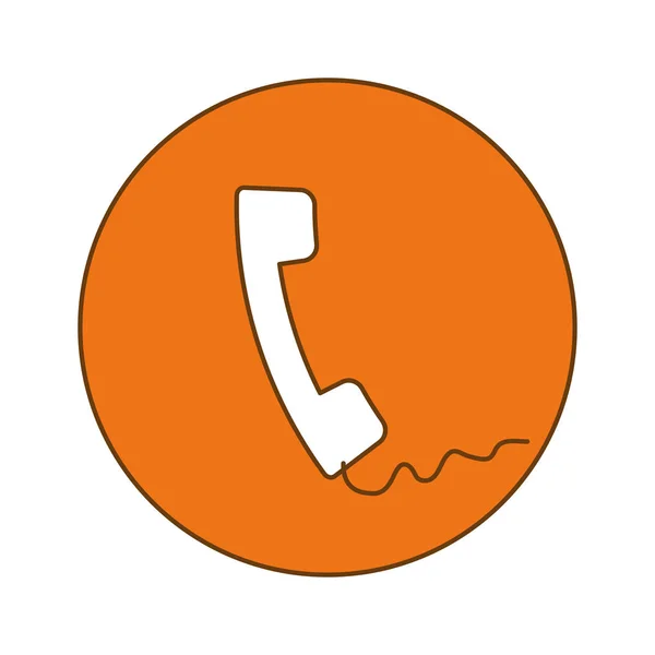 Landline phone button icon image — Stock Vector