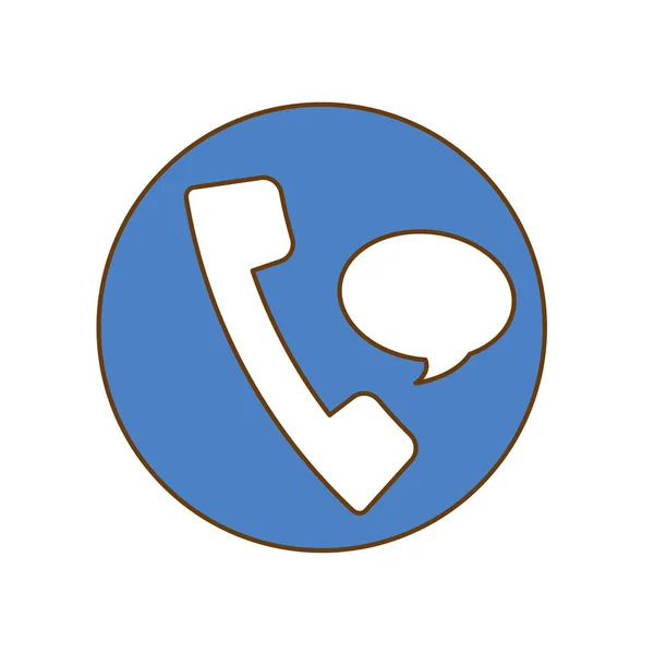 Τηλέφωνο με το εικονίδιο φυσαλίδας υπηρεσία επισκευής — Διανυσματικό Αρχείο