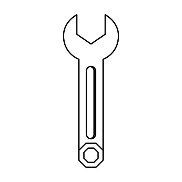 Technical service solutions wrench icon — Stock Vector