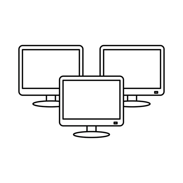 Technical service computers icon — Stock Vector