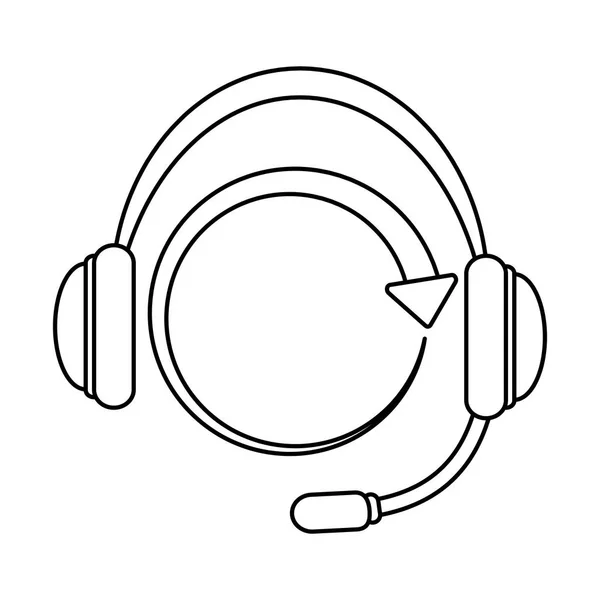 Icono de reparación del servicio de auriculares — Vector de stock