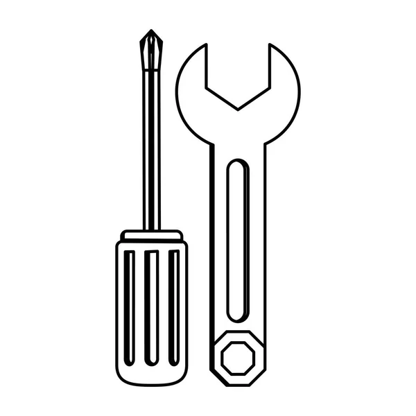Oficina técnica ícone emblema estoque — Vetor de Stock
