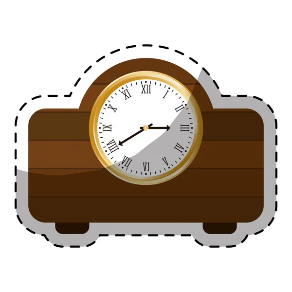 Horloge sur l'icône de la table image — Image vectorielle