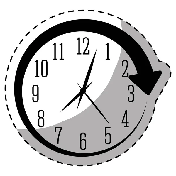 Black wall clock icon image — Stock Vector