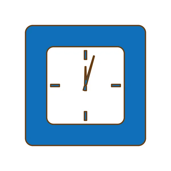 Blue wall clock icon image — Stock Vector
