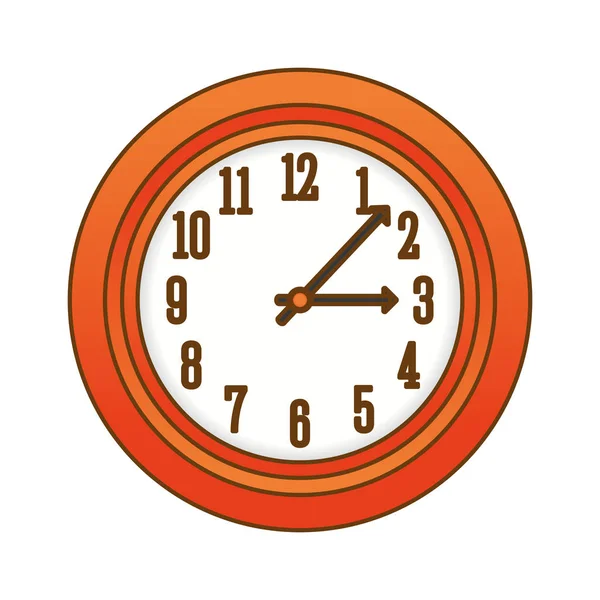 Obrázek ikony hodiny oranžové zdi — Stockový vektor