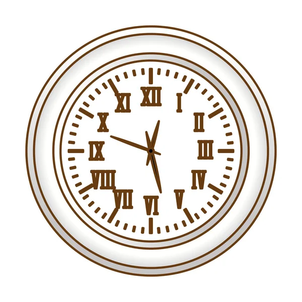 Immagine icona orologio da parete grigio — Vettoriale Stock