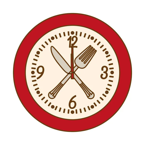 Vörös fal óra ikon kép — Stock Vector