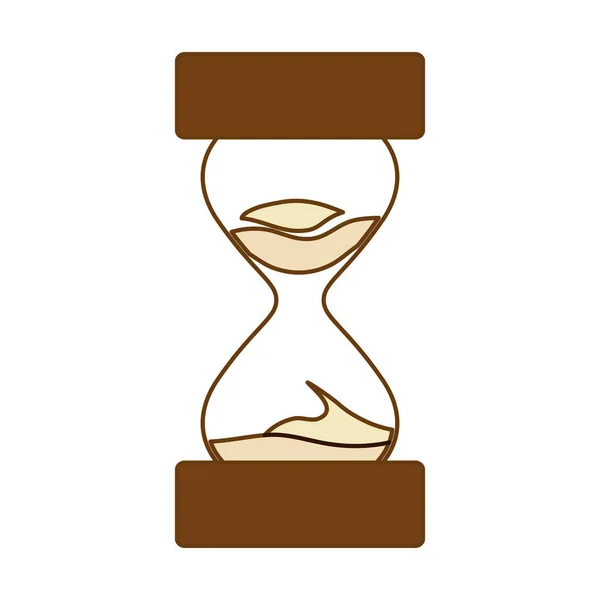 Brown stop watch and hourglass icon design — Stock Vector