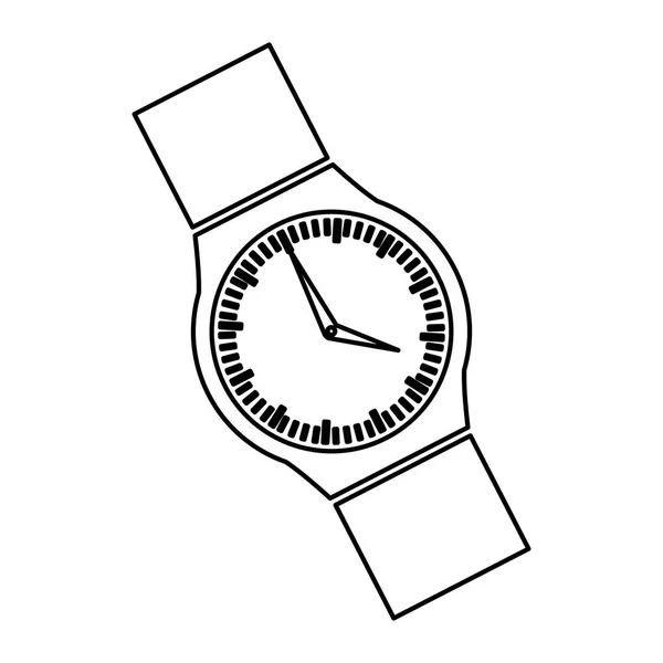 Eenvoudige horloge pictogramafbeelding — Stockvector